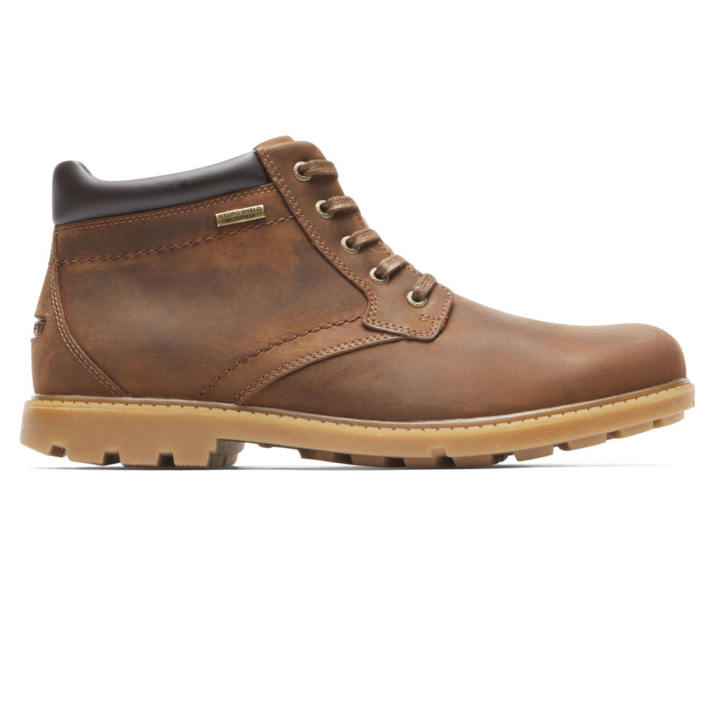 Botas Rockport Homem Marrom - Rugged Bucks Waterproof - 76581EHQZ